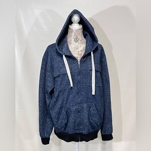 RED APE Navy blue full zip‎ hoodie size L.